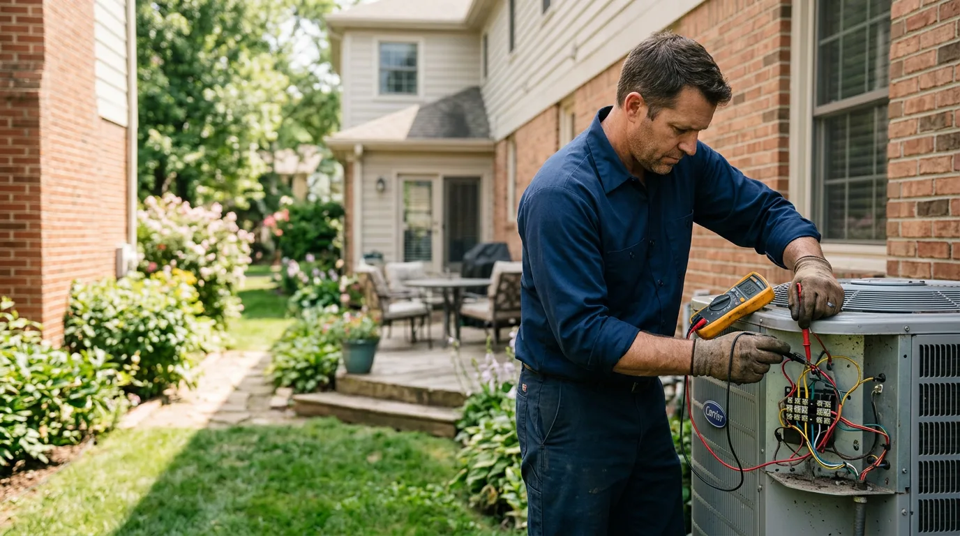 HVAC technician working near Roseburg, OR